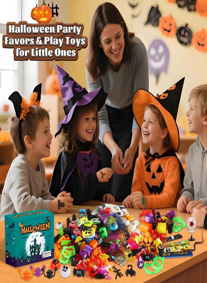 xFFFun 342PCS Halloween Party Favors for Kids, Halloween Goodie Bag Stuffers Fillers, Treats Non Candy, Treasure Chest Bulk, Trick or Treat Carnival Classroom Prizes - Image 2